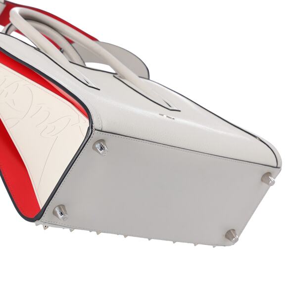 Christian Louboutin Paloma Medium Top Handle Bag White Studded - Picture 6 of 8